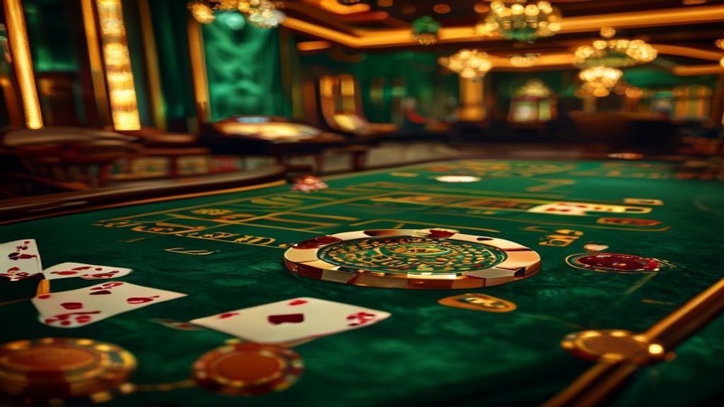 Maha Games casino backdrop for Maha Game Live Casino: Real-Time Live Casino Experience for Players — gold cards on emerald felt