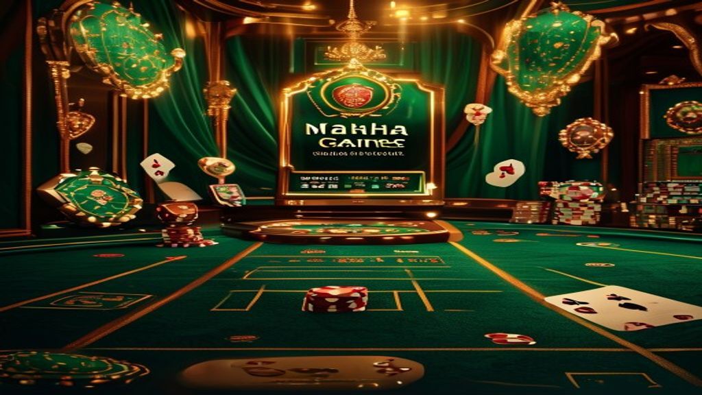 Maha Games casino backdrop for Maha Game Payment Guide: How Maha Game Payments Work — gold cards on emerald felt